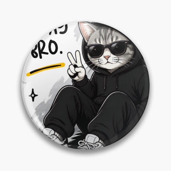 Item preview, Cool Cat Streetwear Hoodie Peace Sign designed and sold by WelLarsDigitals.
