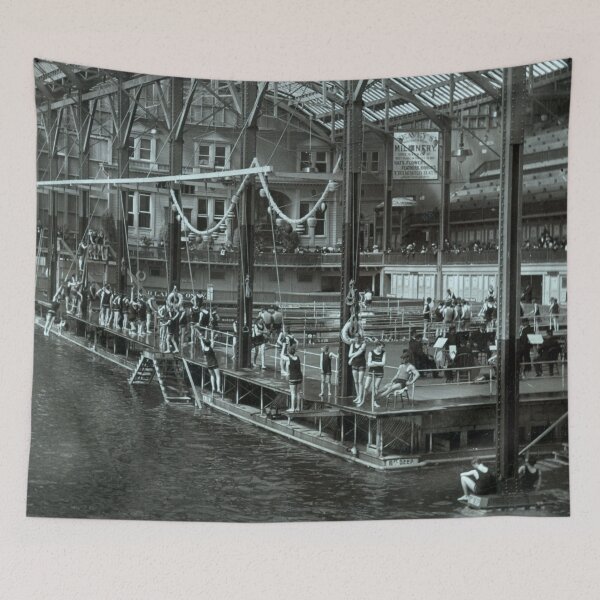 Item preview, Early 1900s Swimmers at the Historic Sutro Baths – San Francisco, California designed and sold by SiliconValleyUS.