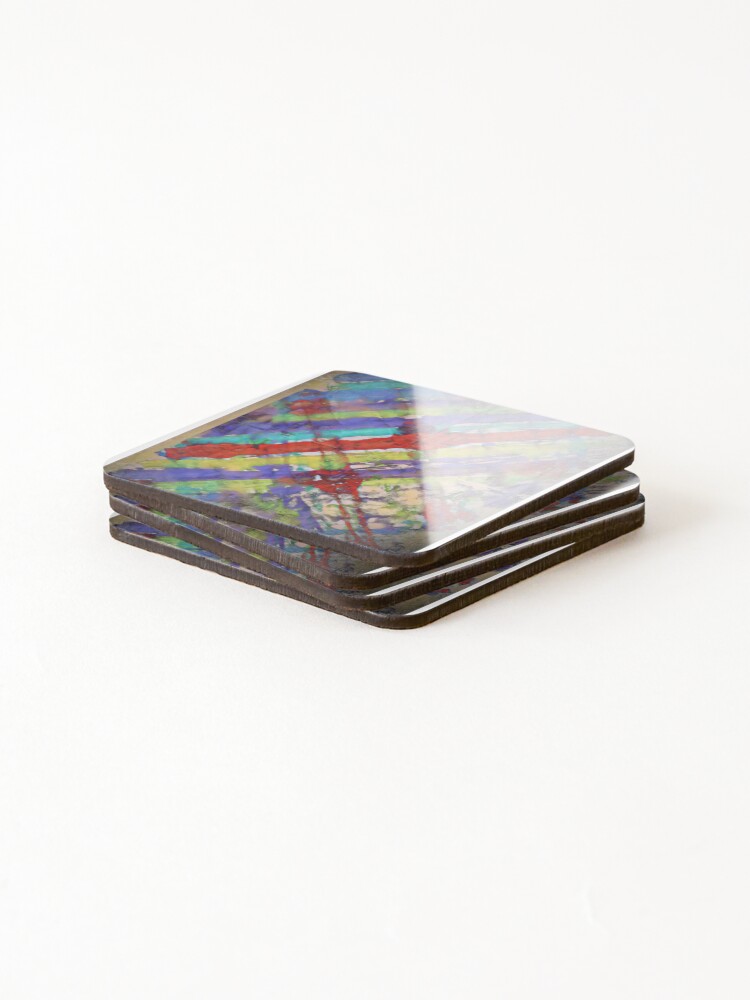Thumbnail 4 of 5, Coasters (Set of 4), Color Patterns designed and sold by NedaVo.
