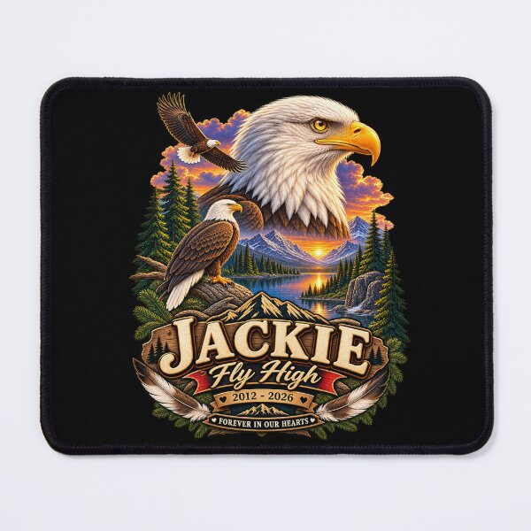 Item preview, Jackie Forever Our Queen Bald Eagle Memorial Tribute designed and sold by CirceRavens.