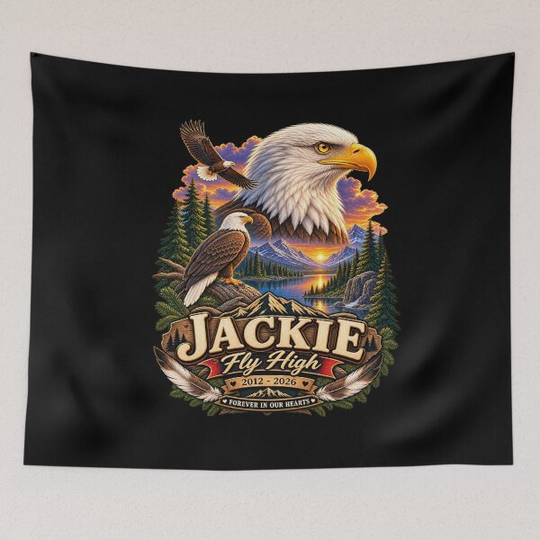 Item preview, Jackie Forever Our Queen Bald Eagle Memorial Tribute designed and sold by CirceRavens.