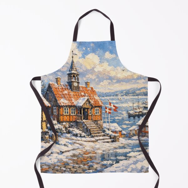 Item preview, Ebeltoft in Denmark painting – a winter scene in this beautiful european city. designed and sold by GalleryKauffeld.