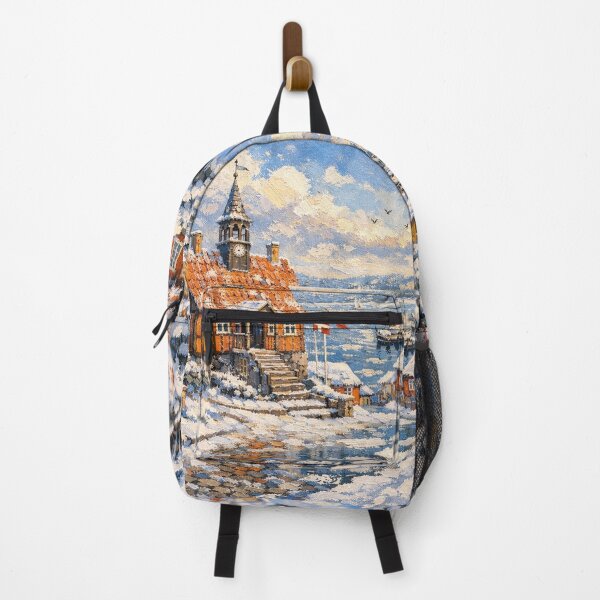 Item preview, Ebeltoft in Denmark painting – a winter scene in this beautiful european city. designed and sold by GalleryKauffeld.