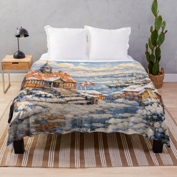 Item preview, Ebeltoft in Denmark painting – a winter scene in this beautiful european city. designed and sold by GalleryKauffeld.
