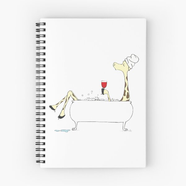Item preview, Giraffe in Bathtub Wall Art, Whimsical Vintage Animal Illustration for Kids Bathroom & Giraffe Lovers designed and sold by RickE.