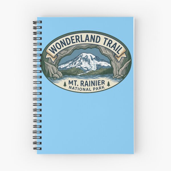 Item preview, Wonderland Trail Mt Rainier National Park Vintage Hiking Badge designed and sold by LittleArij.