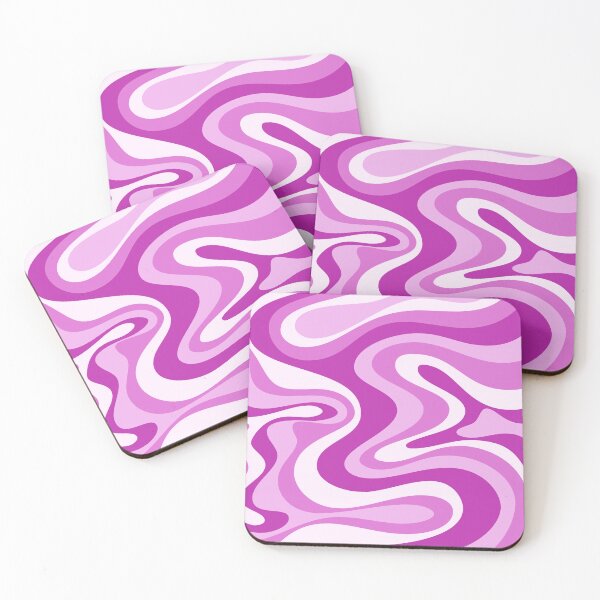 Item preview, Liquid Swirl Retro Abstract in purple tones, Cream, and White designed and sold by Differenceee.