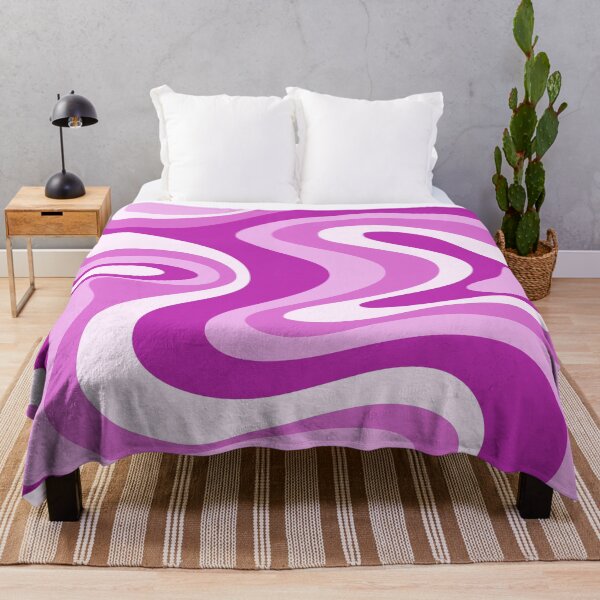 Item preview, Liquid Swirl Retro Abstract in purple tones, Cream, and White designed and sold by Differenceee.
