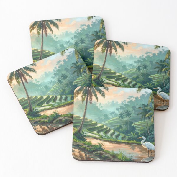 Item preview, Tegalalang Bali Rice Terraces Morning designed and sold by RedPeaStudio.