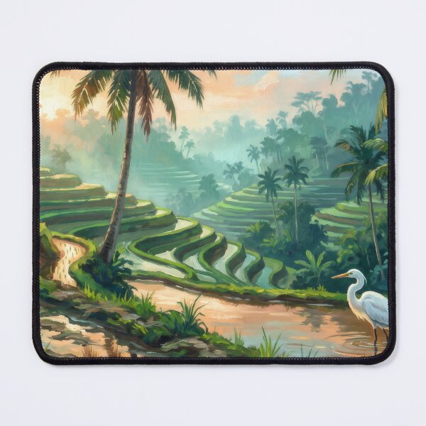 Item preview, Tegalalang Bali Rice Terraces Morning designed and sold by RedPeaStudio.