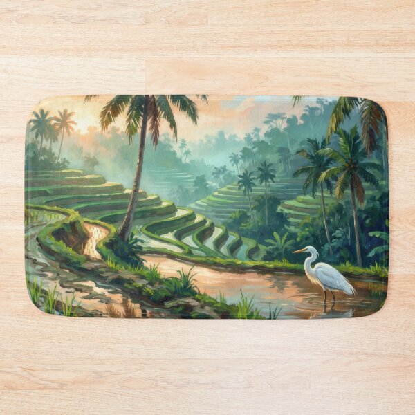 Item preview, Tegalalang Bali Rice Terraces Morning designed and sold by RedPeaStudio.