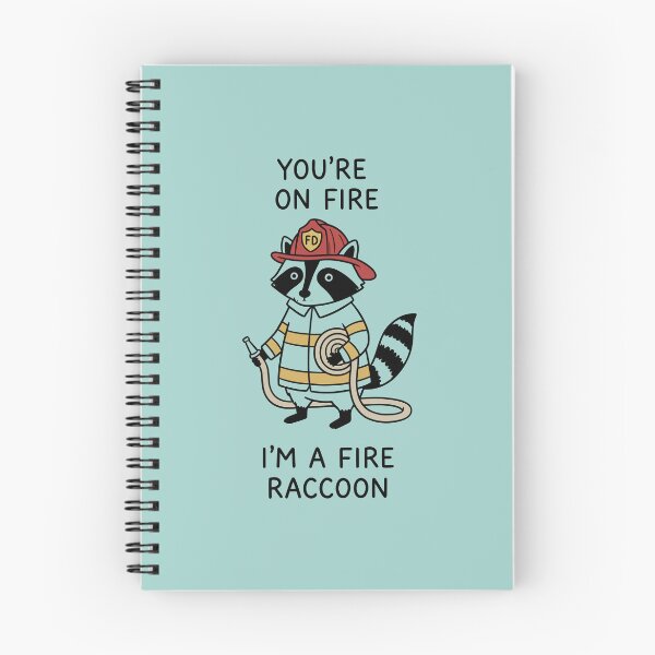 Item preview, Youre On Fire Im A Fire Raccoon Funny Firefighter Animal designed and sold by Amir Faysal.