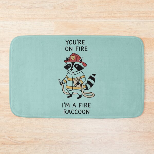 Item preview, Youre On Fire Im A Fire Raccoon Funny Firefighter Animal designed and sold by Amir Faysal.