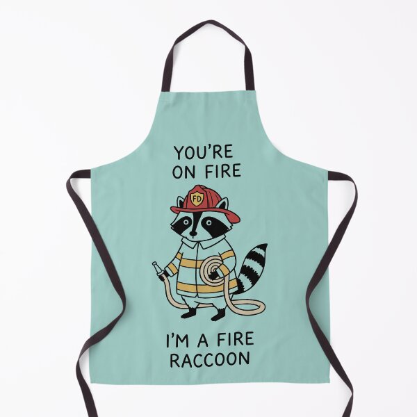 Item preview, Youre On Fire Im A Fire Raccoon Funny Firefighter Animal designed and sold by Amir Faysal.