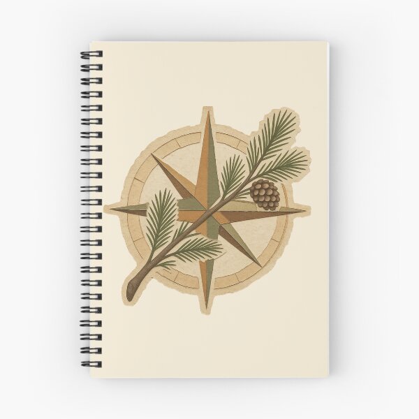 Item preview, Vintage Compass with Pine Branch and Cone designed and sold by ITCHAWAWAA.