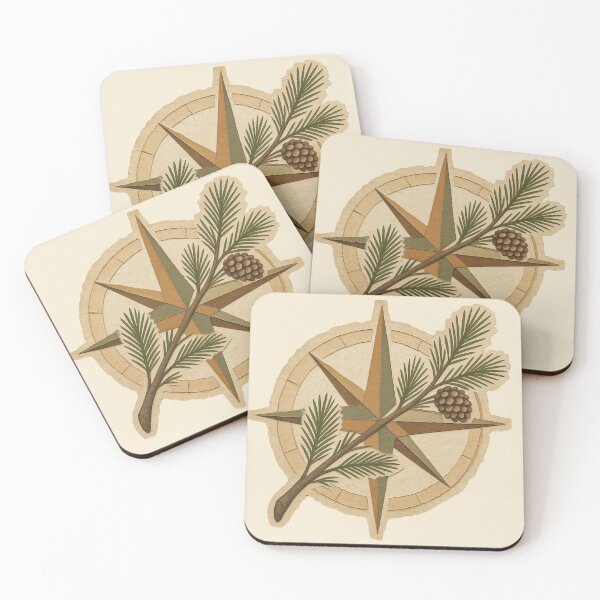 Item preview, Vintage Compass with Pine Branch and Cone designed and sold by ITCHAWAWAA.