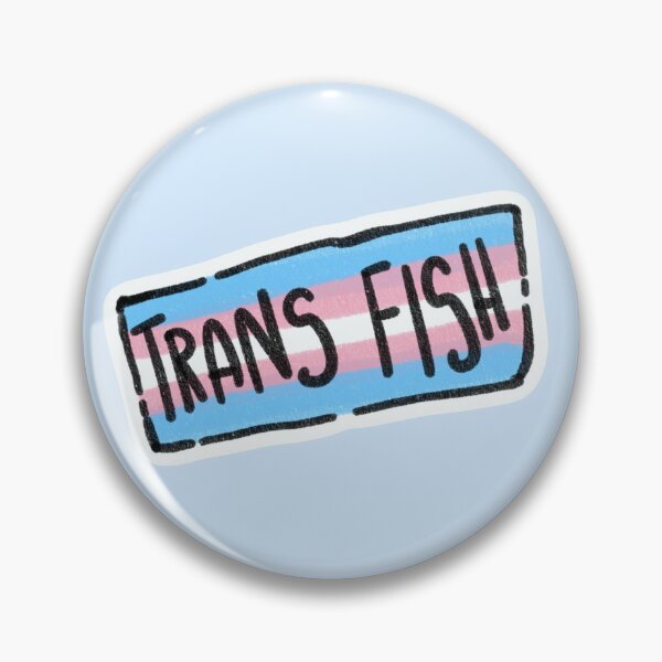 Item preview, Trans Fish (blue background) designed and sold by SamuelDendro.