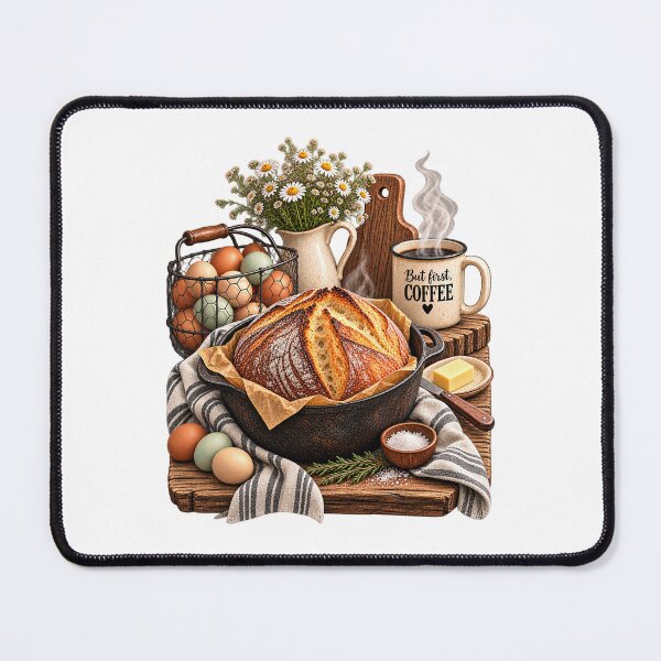 Item preview, Fresh Bread, Farm Eggs & Hot Coffee – Cozy Sourdough Baker, Homestead Kitchen Design designed and sold by InkBarn.