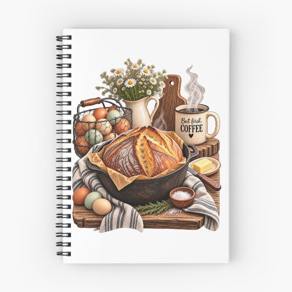 Item preview, Fresh Bread, Farm Eggs & Hot Coffee – Cozy Sourdough Baker, Homestead Kitchen Design designed and sold by InkBarn.