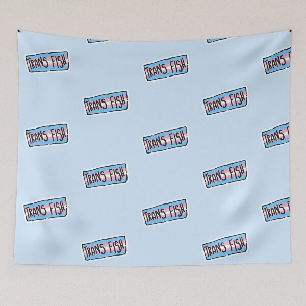 Item preview, Trans Fish (blue background) designed and sold by SamuelDendro.