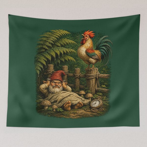 Item preview, The Loudest Neighbor in the Forest – Funny Gnome Art designed and sold by Alpine-Ink.