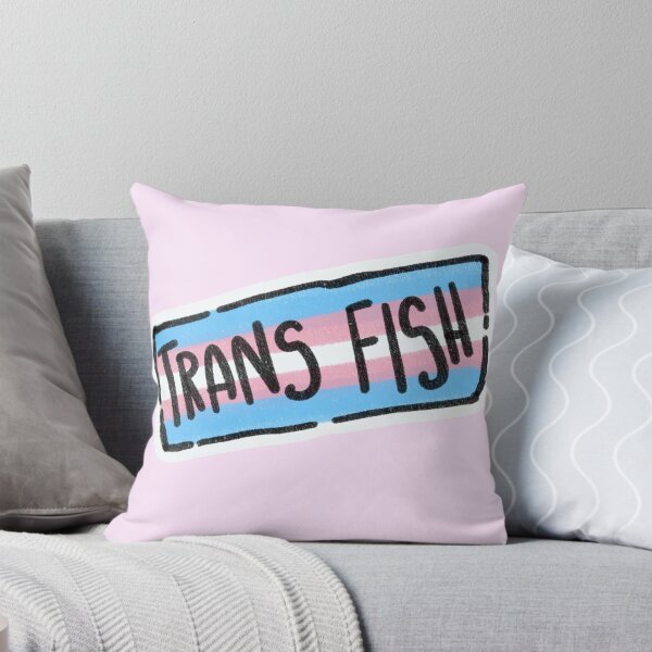 Item preview, Trans Fish (pink background) designed and sold by SamuelDendro.