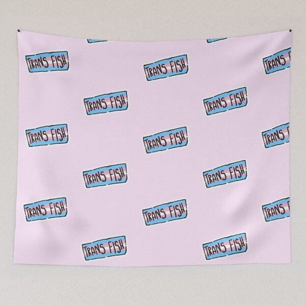 Item preview, Trans Fish (pink background) designed and sold by SamuelDendro.