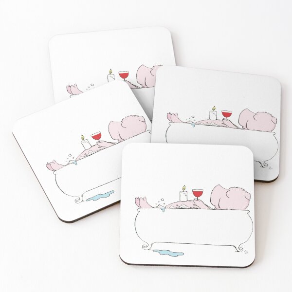 Item preview, Pig in Bathtub Wall Art, Whimsical Vintage Animal Illustration for Bathroom Decor & Pig Lovers designed and sold by RickE.