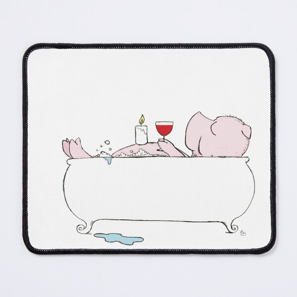 Item preview, Pig in Bathtub Wall Art, Whimsical Vintage Animal Illustration for Bathroom Decor & Pig Lovers designed and sold by RickE.