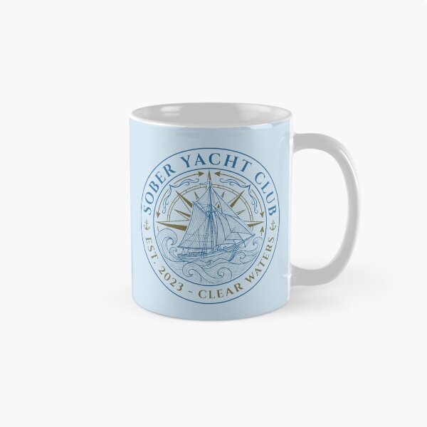 Item preview, Sober Yacht Club Vintage Nautical Emblem Sobriety Logo designed and sold by KiwiRider.