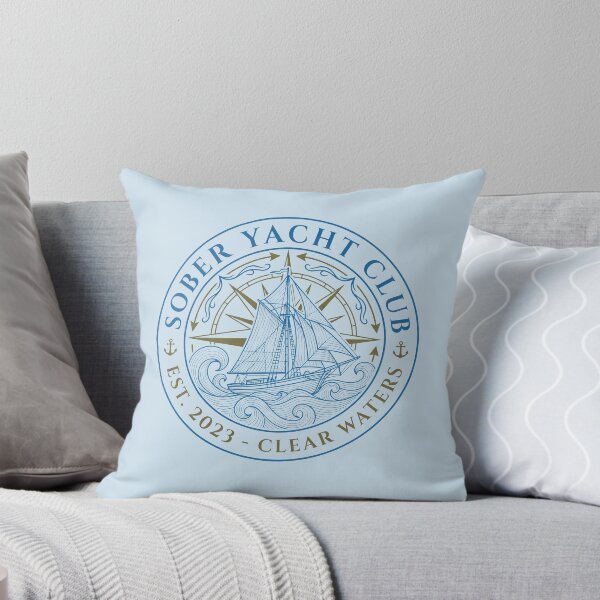 Item preview, Sober Yacht Club Vintage Nautical Emblem Sobriety Logo designed and sold by KiwiRider.