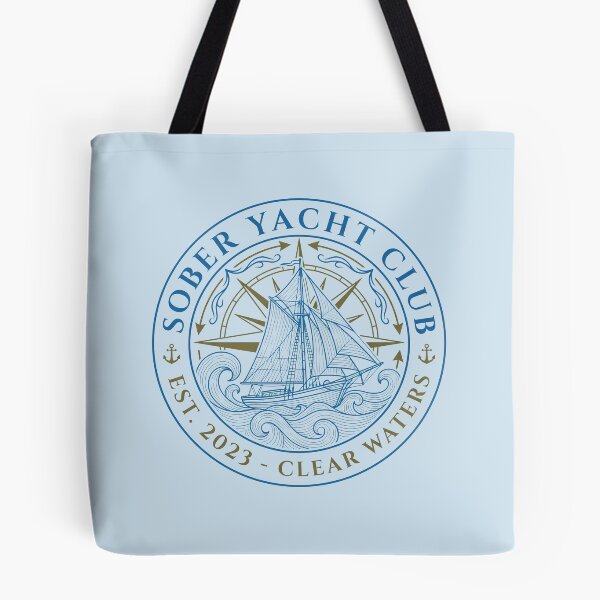 Item preview, Sober Yacht Club Vintage Nautical Emblem Sobriety Logo designed and sold by KiwiRider.