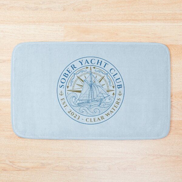 Item preview, Sober Yacht Club Vintage Nautical Emblem Sobriety Logo designed and sold by KiwiRider.