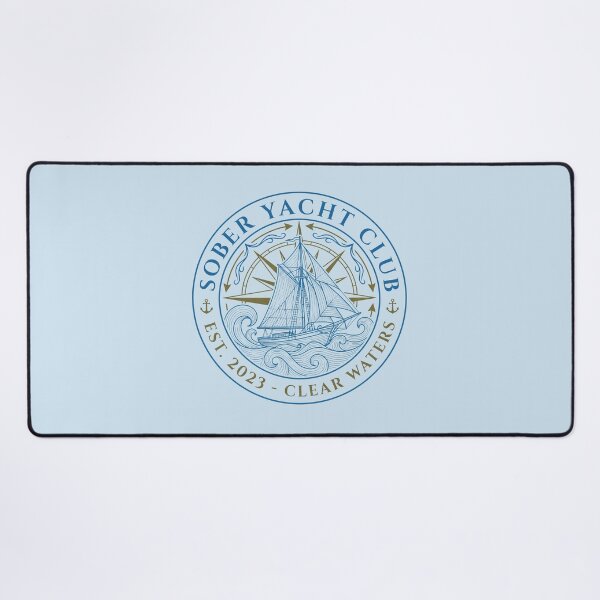 Item preview, Sober Yacht Club Vintage Nautical Emblem Sobriety Logo designed and sold by KiwiRider.