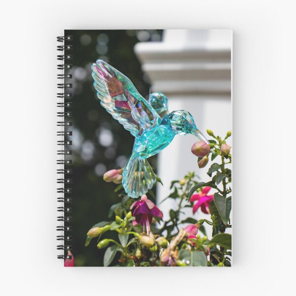 Item preview, Crystalline Hummingbird hovering over Fuchsia designed and sold by Gardenographer.
