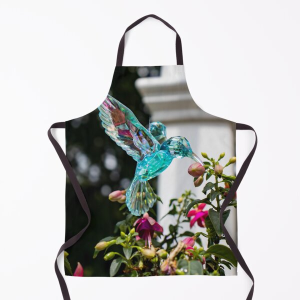 Item preview, Crystalline Hummingbird hovering over Fuchsia designed and sold by Gardenographer.