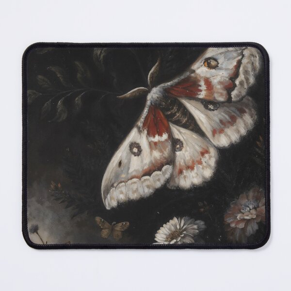 Item preview, Gothic White Moth Among Dark Flowers designed and sold by DarkHolyQueen.