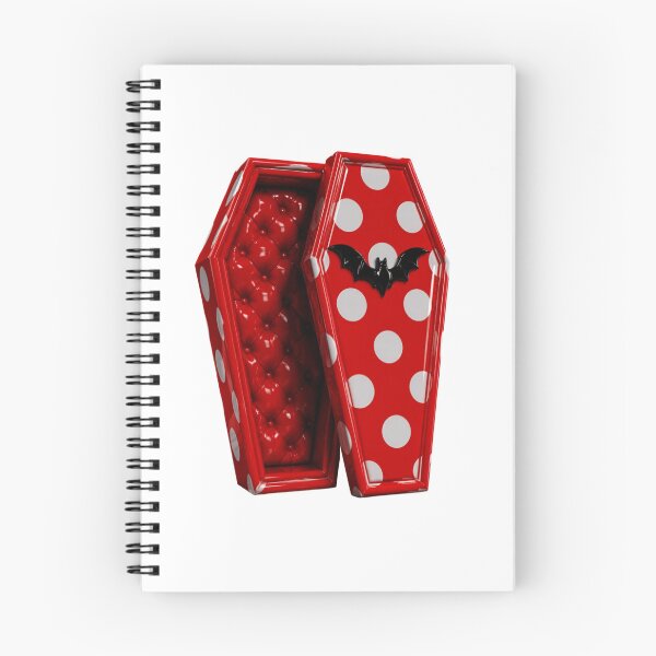 Item preview, Polka Dot Vampire Coffin with Bat designed and sold by YourColorsWall.