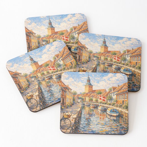 Item preview, A painting of Faaborg, Denmark – A Beautiful place in Europe. designed and sold by GalleryKauffeld.