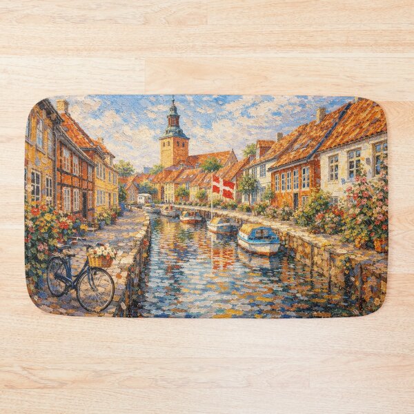 Item preview, A painting of Faaborg, Denmark – A Beautiful place in Europe. designed and sold by GalleryKauffeld.