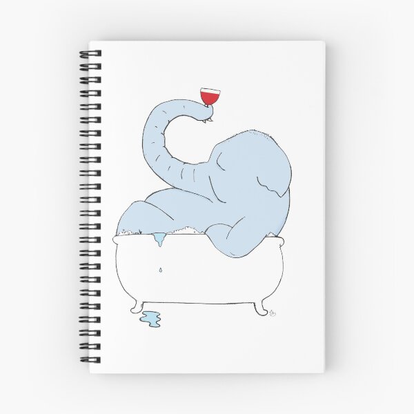 Item preview, Elephant in Bathtub Wall Art, Whimsical Animal Illustration for Bathroom Decor & Elephant Lovers designed and sold by RickE.