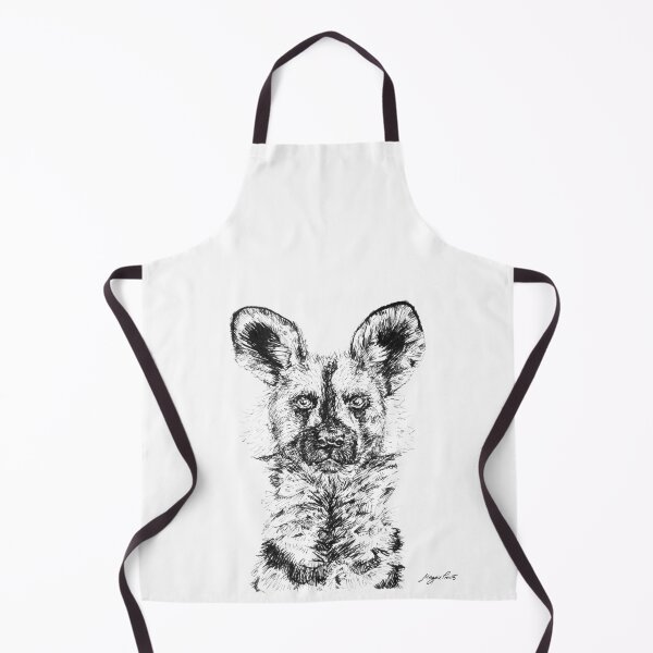 Item preview, African Wild Dog - Painted Dog Ink Illustration designed and sold by Magpie Prints.