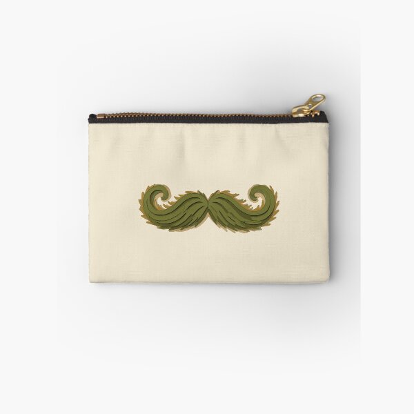 Item preview, Stylized Green Pine Needle Mustache Illustration designed and sold by ITCHAWAWAA.