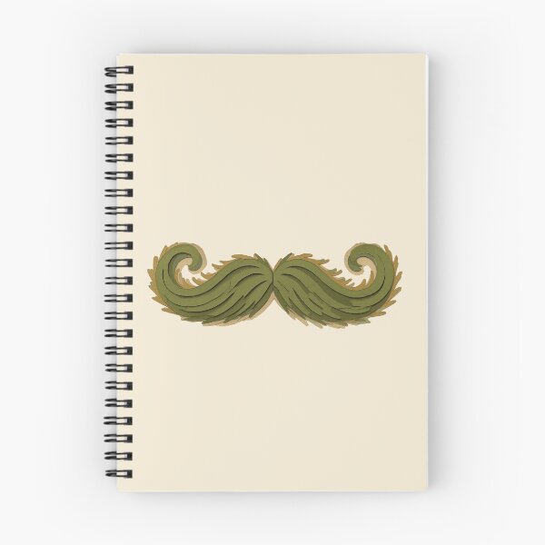Item preview, Stylized Green Pine Needle Mustache Illustration designed and sold by ITCHAWAWAA.