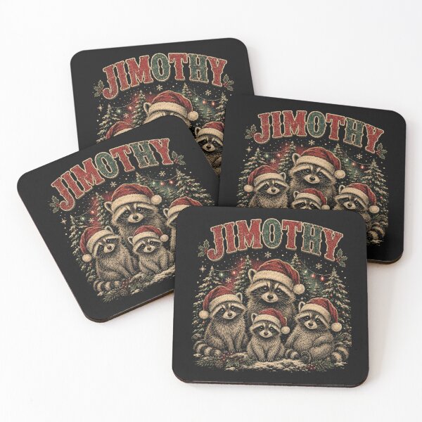 Item preview, Jimothy Christmas Raccoons – Cute Raccoon Santa Holiday Design designed and sold by SOUFIANE1991.