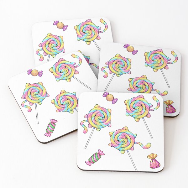 Item preview, Cute Rainbow Lollipop Cat - Kawaii Cadies designed and sold by Oh My Cute! .