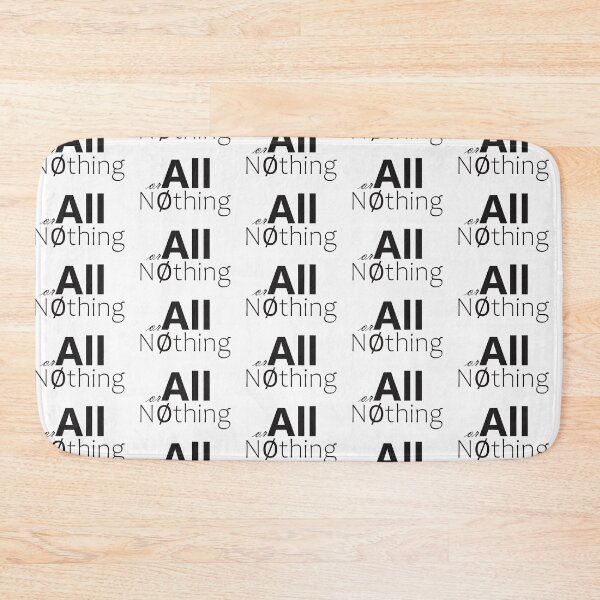Item preview, All or Nothing, Null Math Symbol, Inspirational Words designed and sold by WD-Artist.