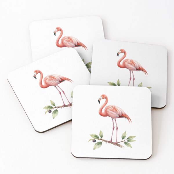 Item preview, Flamingo Watercolor Illustration | Elegant Pink Flamingo Nature Artwork designed and sold by Rood Art Studio.