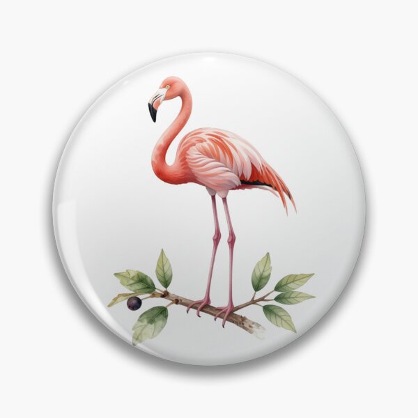 Item preview, Flamingo Watercolor Illustration | Elegant Pink Flamingo Nature Artwork designed and sold by Rood Art Studio.