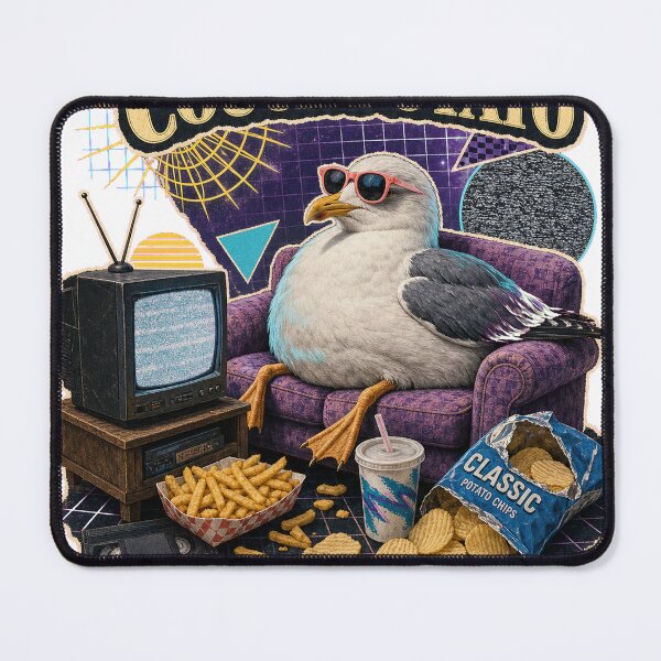Item preview, Peak Couch Potato Seagull Retro Vaporwave T-Shirt Design designed and sold by KIDEnia.